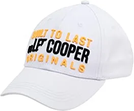 Lee Cooper Embroidered Cap with Buckled Strap Closure- White