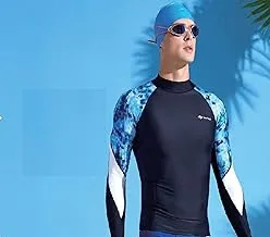 Swimming Shirt For Men by Wave Digital Printed Swim Wear for Men Made From High Elastic Fabric For Greater Elasticity Movement and Comfort