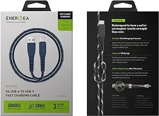 Energea C94 Nyloflex USB-C To Lightning Cable, 1.5 Meter Length, Blue