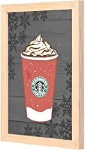 LOWHA starbucks winter Wall Art with Pan Wood framed Ready to hang for home, bed room, office living room Home decor hand made wooden color 23 x 33cm By LOWHA