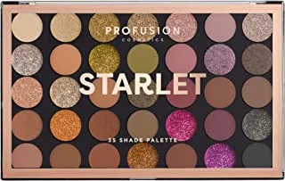 Profusion Cosmetics Starlet 35 Shade Master Eyeshadow Palette (golden neutrals to deep berries and glamorous glitter hues)