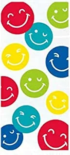 أكياس السيلوفان Happy Face متعددة الألوان (20 قطعة) - عبوة واحدة