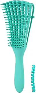 SHOWAY Flexi Detangling Brush 4c Hair Detangler Brush for Curly Hair Wet Thick Kinky Hair, Green