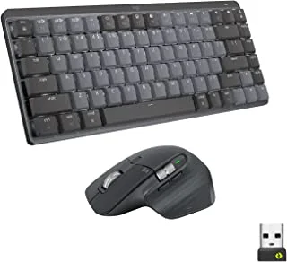 Logitech MX Mechanical Mini TKL Keyboard + MX Master 3S Wireless Mouse - Backlit, USB-C, Bluetooth, Multi-OS/Device, Hyper-fast Scroll, Tactile Quiet