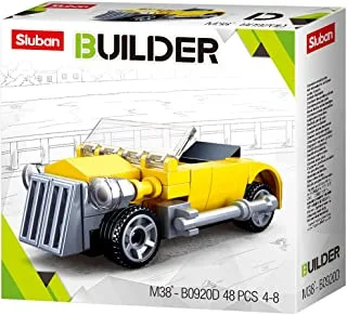Sluban Builder Series - Yellow Car Building Blocks 48 PCS - For Age 4+ Years Old