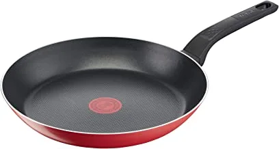 TEFAL Frypan 26 cm | Easy Clean | Aluminium | Non stick coating | Thermo signal heat indicator | Diffusion base | Healthy safe cookware | Made in France | Red | 2 Years Warranty | B5720553