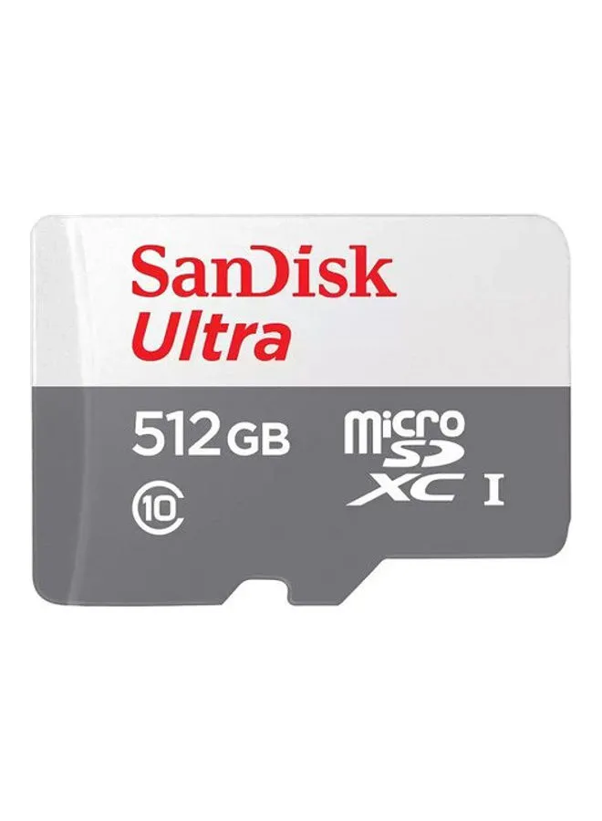 بطاقة سانديسك الترا microSDXC UHS-I سعة 512 جيجابايت وسرعة 100 ميجابايت/ثانية 512 جيجابايت