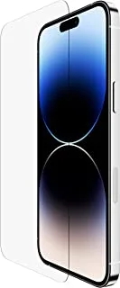واقي شاشة Belkin UltraGlass iPhone 14 Pro Max ، مضاد للميكروبات ، تطبيق سهل خالٍ من الفقاعات مع صينية دليل التثبيت ، تم اختبار صلابة 9H