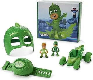 Pj Masks Gekko Power Pack Preschool Toy Set With 2 Pj Masks Action Figures, Vehicle, Wristband, And Costume Mask For Kids Ages 3 And Up