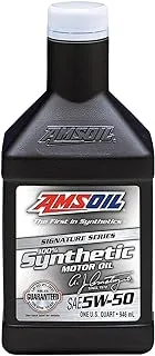 Amsoil Signature Series 5W-50 Synthetic Motor Oil (1 Quart).
