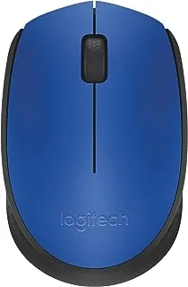Logitech M171 Wireless Mouse, 2.4 Ghz With USB Mini Receiver, 12-Months Battery Life, Pc/Mac/Laptop - Blue + Logitech Mouse Pad - Studio Series, With Anti-Slip Rubber Base, Spill-Resistant - Blue