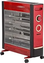 Geepas Quartz Heater, Red, Gqh9108