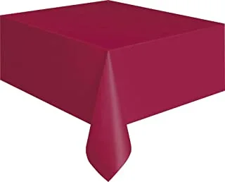 Burgundy plastic table cover regular