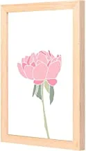 LOWHA Pink roses Wall Art with Pan Wood framed Ready to hang for home, bed room, office living room Home decor hand made wooden color 23 x 33cm By LOWHA
