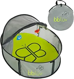 Bbluv Nidö Mini 2 in 1 Travel Bed & Play Tent ، متعدد الألوان - عبوة من 0