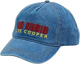 Lee Cooper Embroidered Denim Cap with Hook and Loop Strap Closure