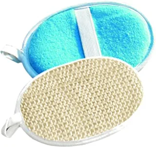 York Sisal Body Wash Pad, Cream/Blue