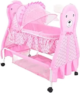 Amla baby 180p crib bed with wheels, pink