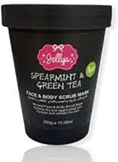 Jellys Spearmint & Green Tea Face & Body Scrub Mask 300 g