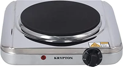 Krypton Stainless Steel Hot Plate, 185mm, Single Plate Auto-Thermostat Overheat Protection Various Heat Operations On/Off Indicator Light silver, KNHP6289