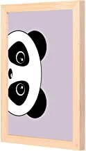 LOWHA cute panda Wall Art with Pan Wood framed Ready to hang for home, bed room, office living room Home decor hand made wooden color 23 x 33cm By LOWHA