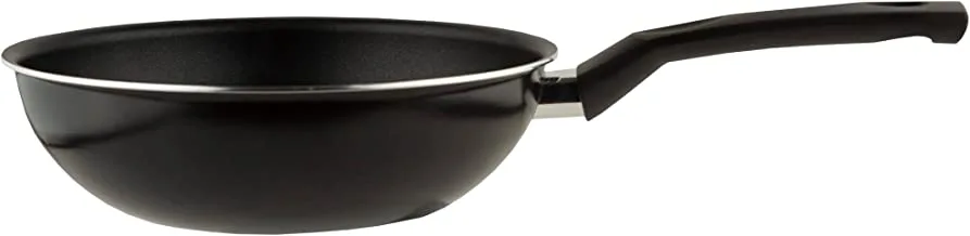 Al Saif VETRO - PLUS Round Non-Stick Wok Pan,Colour:Black,Size: 24cm