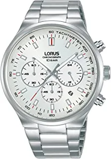 Lorus Dark White sunray Dial Chronograph Quartz Stainless steel watch for Men RT355JX9