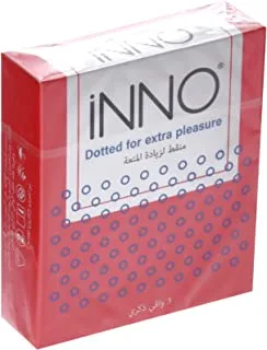 Inno Dotted for extra Pleasure Condoms, Pack of 3