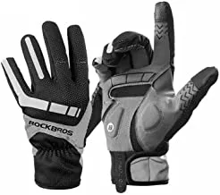 Rockbros S173BGR-XL Cycling Gloves for Unisex, X-Large, Black/Gray