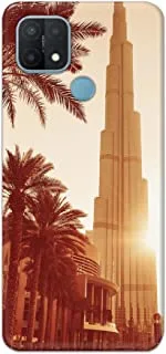 Khaalis Dubai print Brown matte finish designer shell case back cover for Oppo A15s - K208119