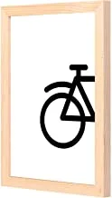 لوحة فنية جدارية على ظهر الدراجة السوداء من لووا مع مقلاة خشبية بإطار جاهز للتعليق للمنزل وغرفة النوم والمكتب وغرفة المعيشة وديكور المنزل مصنوع يدويًا بألوان خشبية 23 × 33 سم من LOWHa
