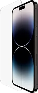 واقي شاشة Belkin TemperedGlass iPhone 14 Pro Max ، مضاد للميكروبات ، تطبيق سهل خالٍ من الفقاعات مع صينية دليل التثبيت المضمنة ، اختبار صلابة 9H