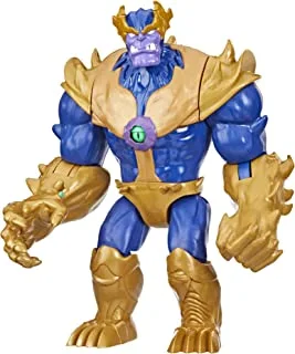 Hasbro Marvel Avengers Mech Strike Monster Hunters Monster Punch Thanos Toy, 22.5-cm-scale Deluxe Figure for Children Aged 4 and Up, Multicolor,F4376