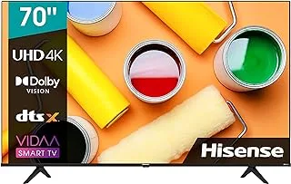 Hisense 70 Inch TV 4K UHD VIDAA U4.0 Game Mode DTS Studio Sound AI Upscaling Bezelless Design - 70A6GS (2022 Model)