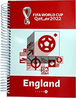 FIFA WC 2022 Country A5 Spiral Notebook 60 Sheets, Hard Cover, 21.5cm x 15cm - England