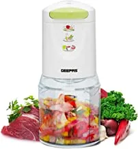 Geepas 400W Mini Food Processor 500Ml Food Chopper, 4 Bi Level Stainless Steel Double Blades For Blending & Chopping Perfect For Salads Salsa Pesto Curry Pastes & More 2 Year Warranty, Gc5477, 400W -