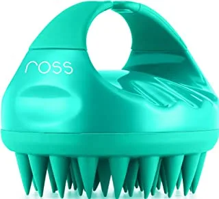 Ross Hair Scalp Massager Shampoo Brush with Soft Silicone Bristles (Green)
