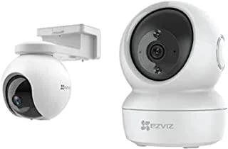 كاميرا مراقبة EZVIZ HB8 ، 2K + كاميرا واي فاي خارجية مع بطارية وكاميرا مراقبة EZVIZ C6N ، كاميرا منزلية داخلية واي فاي 1080 بكسل ، كاميرا مراقبة لمراقبة الأطفال