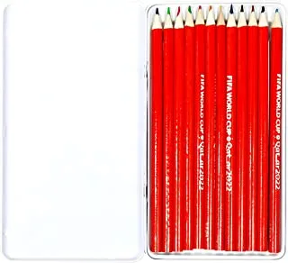 فيفا 2022 - مجموعة أقلام تلوين كانتري إنجلترا مكونة من 12 قطعة في علبة من القصدير ، متعددة الألوان