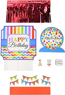 Amscan Table Decorating Kit | Multi color Collection | 23 pcs | Birthday Multi Sizes