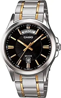 Casio Men's Black Dial Stainless Steel Analog Watch - MTP-1381G-1AVDF