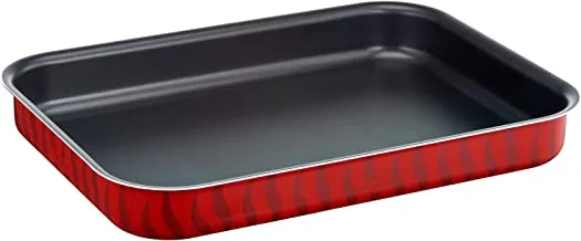 TEFAL Baking Pan | Les Spécialistes Oven Dish | 31x45cm | Non-Stick Coating | Aluminum | Heat Diffusion | Easy Cleaning | Red | Made in France | 2 Years Warranty | J5715082