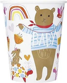 Unique Party 73426 - 9oz Zoo Baby Shower Cups, Pack of 8