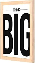 LOWHA Think big Wall Art with Pan Wood framed Ready to hang for home, bed room, office living room Home decor hand made wooden color 23 x 33cm By LOWHA