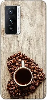 Khaalis Love themed Brown matte finish designer shell case back cover for Vivo X70 - K208172