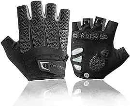 Rockbros S169BGR-XL Half Finger Cycling Gloves for Unisex, X-Large, Grey