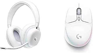 Logitech G Wireless Gaming Combo, G735 Headset and G705 Mouse, Customisable LIGHTSYNC RGB Lighting, Lightspeed Wireless, Bluetooth, PC/Mac/Laptop - White