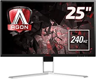 AOC AGON Gaming AG251FZ - شاشة 25 بوصة FHD ، 240 هرتز ، 1 مللي ثانية ، TN ، AMD FreeSync premium ، USB Hub ، مكبرات صوت ، ضبط الارتفاع (1920x1080 @ 240Hz ، 400 cd / m² ، HDMI / DP / DVI / USB 3.0)