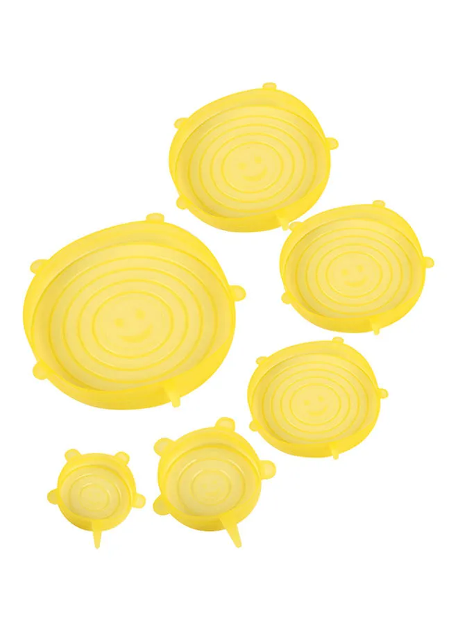 Everrich 6-Piece Stretchable Silicone Lids Yellow 155g
