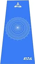 Stag Designer Yoga Mat, 4mm (Blue/Silver)
